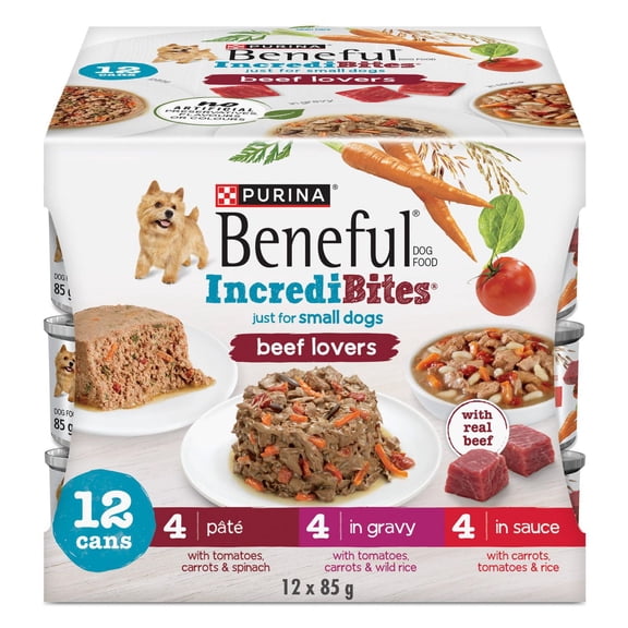 Beneful Incredibites Beef Lovers VP, Wet Dog Food 85 g x 12