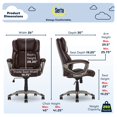thumbnail image 4 of Serta at Home Works Executive Office Swivel Chair in Brown, 4 of 18