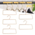 thumbnail image 2 of 5pcs Hanging Metal Clothes Hanger Square Shape Towel Rack Bathroom RObe Holder, 2 of 7