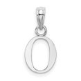 thumbnail image 4 of Diamond2Deal 14K White Gold Block Letter O Initial Pendant for Women, 4 of 6