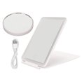 thumbnail image 1 of Portable Light Makeup Mirror, 300 Degrees Adjustment LED Light Mirror  For Trips For Girls White, 1 of 8