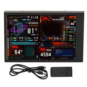 Moniteur informatique Temp 3.5 1 cm IPS Double variable USB C Éditeur de thème personnalisable PC CPU Moniteur de données GPU RAM Heure
