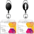 thumbnail image 4 of Retractable Keychain Pull Badge Reel Clip Name Hard Plastic Card Holders Business Work Card ID Badge Lanyard Holder 1, 4 of 6