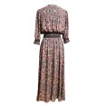 thumbnail image 4 of FcBaudy Robe à Manches Courtes à Col en V, Robes d'Été pour Femmes, Robes pour Femmes Robe Bohème Décontractée à Manches Mi-Longues Imprimée avec Taille à Bretelles et Boutons Robe de Plage Robe pour Femme, 4 of 7