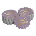 thumbnail image 1 of Inkdotpot Real Gold Foil Happy Birthday Tags Favor Hang Paper Tags 100 Pieces, 1 of 6