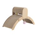 thumbnail image 3 of GROWTH TANK Arch Bridge Cat Scratcher Board Corrugated Stable Recyclable Cat Scratcher Board Brown Size L, 3 of 9