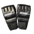 thumbnail image 4 of facefd MMA Half Finger Boxing Fight Gloves Mitt Training Gloves for Adults Black 2, 4 of 8