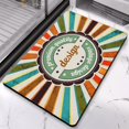 thumbnail image 2 of Embrace Bohemian Style with Our Half Circle Bath Mat - Non-Slip Boho Bathroom Rug, Perfect for Bedroom, Home Decor, Shower Rug, Machine Washable, Sun Retro Design, 20x32 inch, 2 of 5