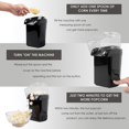 thumbnail image 4 of Popcorn Poppers, 110V/240V Electric Corn Popcorn Maker Household Automatic Mini Hot Air Popcorn Making Machine Corn Popper Children Gift, 4 of 8