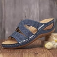 thumbnail image 4 of Dvkptbk Pantoufles pour Femmes Sandales Multicolores Brodées pour Femmes avec Semelle Compensée à Bout Ouvert Chaussures à Plateforme Chaussures pour Femmes, 4 of 9