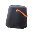 thumbnail image 1 of Abbracc Portable Round Ottoman Changing Shoes Stool Bench with Handle Space-Saving Solid Black, 1 of 9