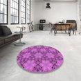thumbnail image 4 of Ahgly Company Machine Washable Indoor Rectangle Transitional Magenta Pink Area Rugs, 5' x 7', 4 of 7