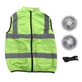 thumbnail image 2 of Air Conditioned Clothes, Summer Cooling Fan Waistcoat Unisex Sun Protection Cooling Vest For Hot Weather, Reflective Stripe Rechargeable Work Clothes Ice Reflective Vest 5V, 2 of 8
