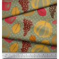 thumbnail image 3 of Soimoi Moss Georgette Fabric Mushroom,Grapes & Fresh Print Sewing Fabric Yard 42 Inch Wide, 3 of 3