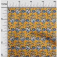 thumbnail image 1 of oneOone Georgette Viscose Fabric Leaves & Floral Block Print Fabric By Yard 42 Inch Wide, 1 of 5