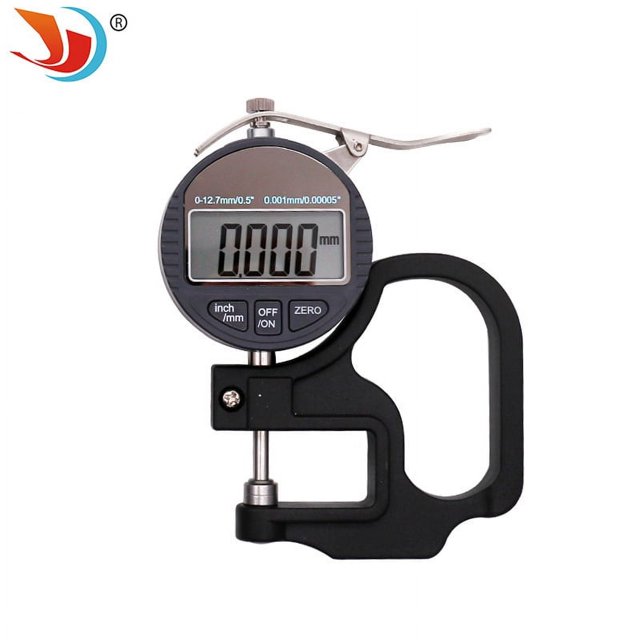 Digital Thickness Gauge, Large Screen Measuring Tool for Paper, Film, Leather, Sponge with Wide Range 0 to 12.7mm, Compact Size, Light Weight for Easy Daily Use