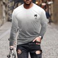thumbnail image 1 of RXIRUCGD T-Shirt à Col Rond pour Hommes, Décontracté, Mode, Imprimé, Manches Courtes, Chandail, Gris, Taille : TG, 1 of 5