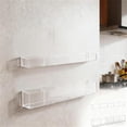 thumbnail image 1 of Wall Mounted Shelf Rack Organizer With Hooks For Kitchen Bathroom Storage Space Saving Floating Shelves Drainer Rack Stainless Steel Rolling Rack Kitchen Pantry Kitchenware Rack Dish Drying Rack over, 1 of 3