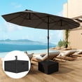 thumbnail image 2 of Outsunny Fillable Patio Umbrella Base Umbrella Stand with Wheels, Black, 2 of 10