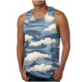 thumbnail image 1 of Weiqiqre Débardeurs de Plage Hommes Drôles Été Débardeurs à Col en V Sans Manches T-Shirts Graphiques à Col Rond, 1 of 4