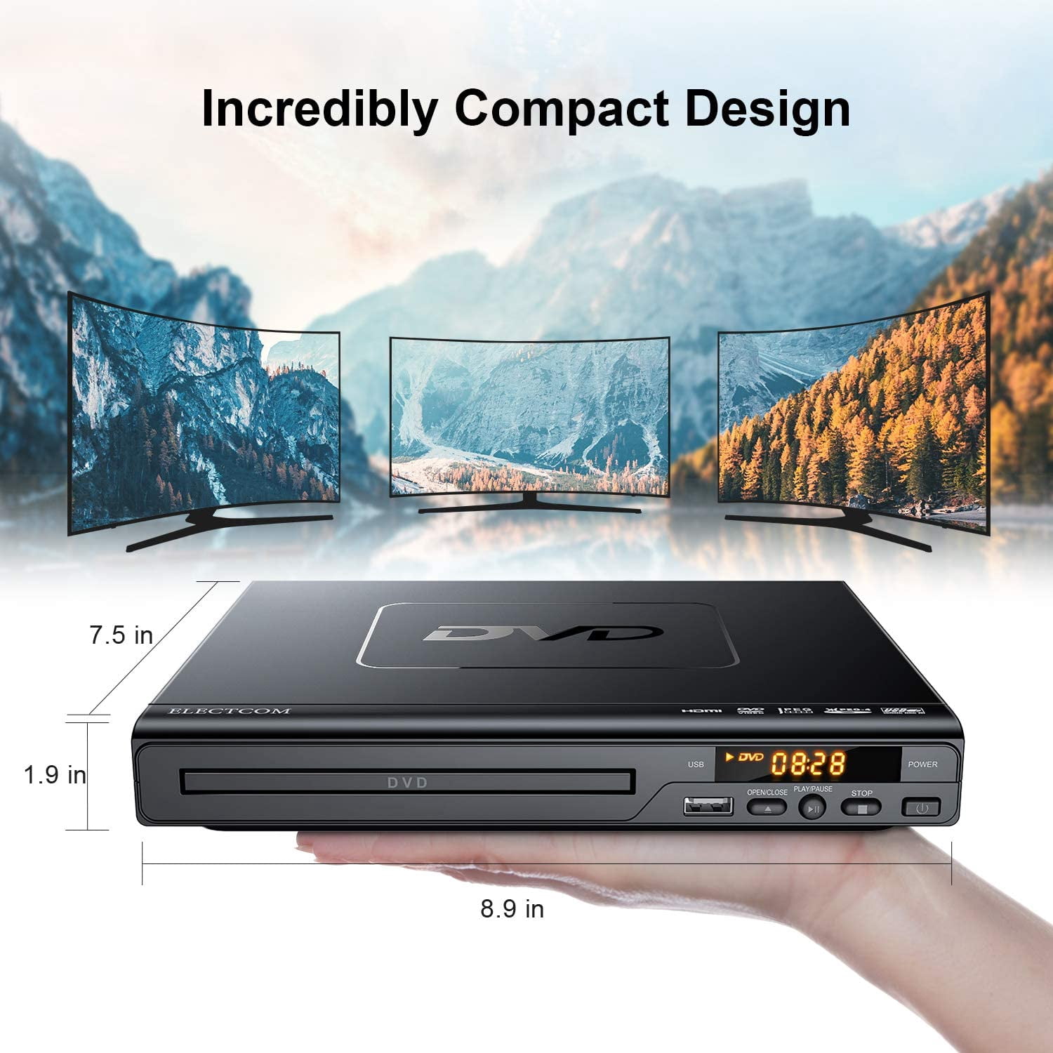 Adh Cd Vcd Disk Hd Hdmi Dvd Player Multi-region - Walmart.ca