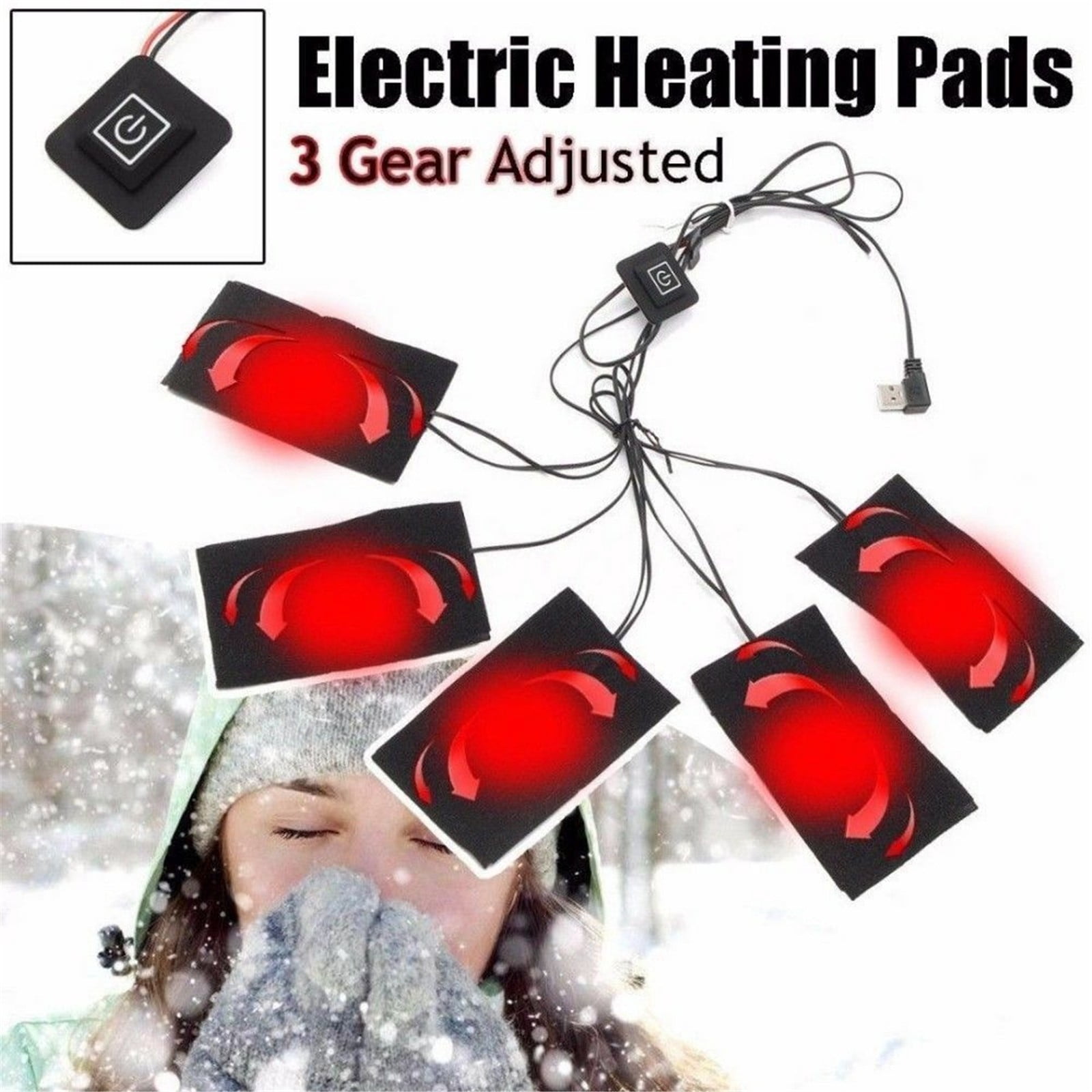 5in1 Vest Heater Warm Cloth Jacket - USB Thermal Heated Pad Body Warmer Small Drills Cordless Rechargeable Drill Desarmador Electrico Small Cordless Drill Portable Drill Screwdriver Drill Screw