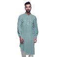 thumbnail image 1 of Atasi Kurta Traditionnel en Rayonne Imprimée à Col Mandarin pour Hommes Chemise Décontractée, 1 of 6