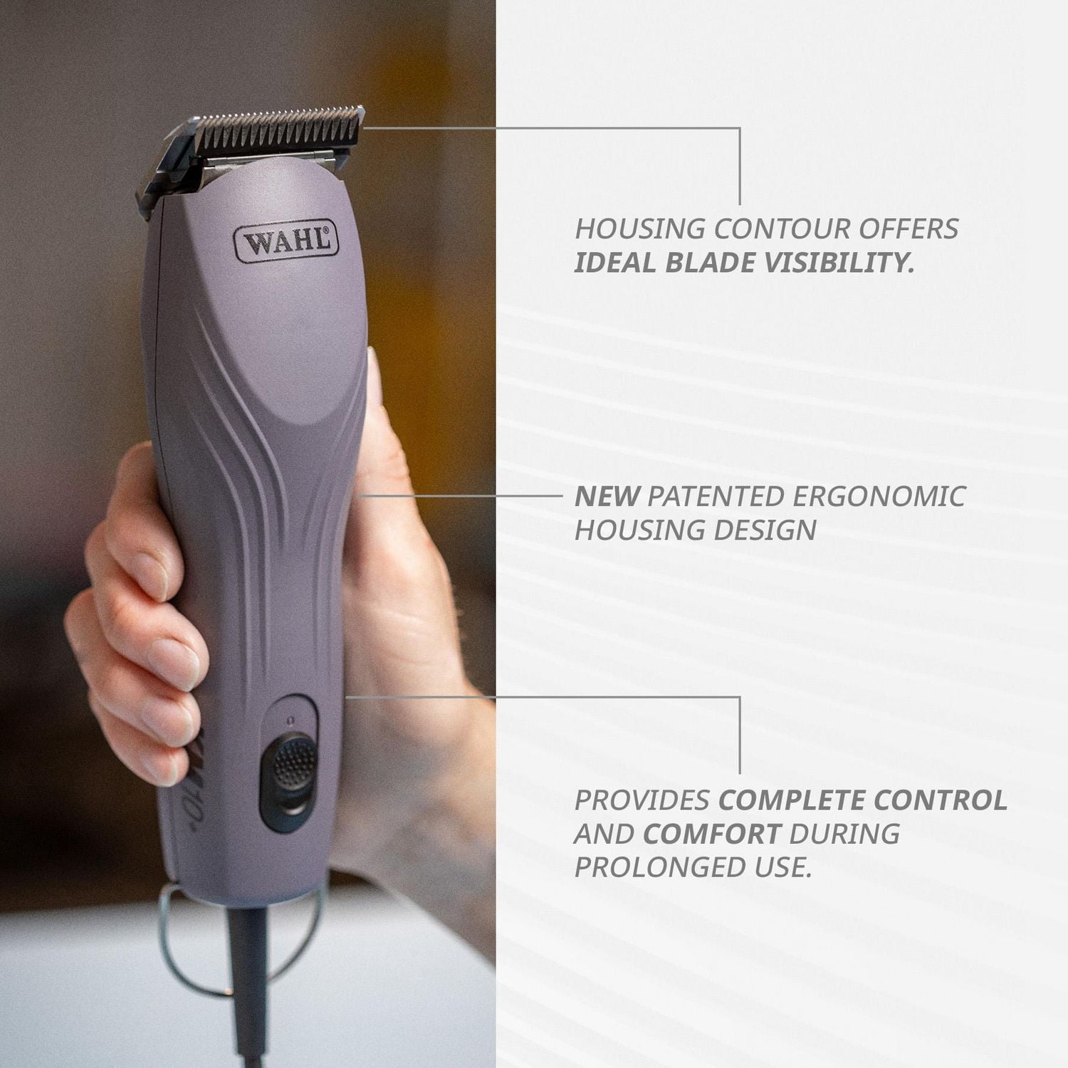 Wahl Professional KM 10+ Corded Animal Clipper, 2-Speed Brushless Motor, LOCKGUARD™, Constant Speed Control, Durable #10 Prime Blade - Model - 59189