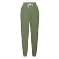 thumbnail image 4 of Yuyuzo Women Joggers Pants Drawstring High Waisted Workout Pants Sweatpants Trackpants Solid Color Trousers, 4 of 5