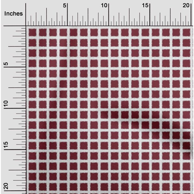 oneOone Cotton Flex Fabric Check & Geometric Printed Fabric 1 Yard 40 Inch Wide
