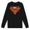 thumbnail image 3 of Chandail à Manches Longues Noir à Col Rond pour Homme avec Logo Superman - Grand, 3 of 5