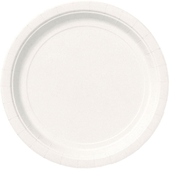 Unique Industries' White Round 7" Dessert Plates, 24ct