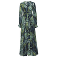thumbnail image 4 of Robe Maxi Bohème pour Femmes, Robe d'Été Tropicale à Fleurs, Manches Longues, Coupe Ample, Robe de Plage, 4 of 7