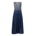 thumbnail image 4 of Lenago Robe d'Été Grande Taille pour Femmes Robes d'Été pour Femmes, Robe Sans Manches à Imprimé Floral à Col en V Plissée et Fluide Robes de Fête et de Plage en Liquidation, 4 of 5