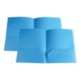 thumbnail image 1 of ZTTD 2Pcs Twin-Pocket Folders, File Folders with Pockets and Business Card Slot, Heavy Duty Plastic 2 Pockets Folders for Documents, Letter Size (Type1-Blue), 1 of 9