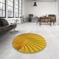thumbnail image 4 of Ahgly Company Tapis d'Intérieur Lavables en Machine, Carrés de Transition, Jaune Foncé, 3' Carré, 4 of 7