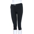 thumbnail image 4 of CEHVOM Mode Femmes Grande Taille Uni Bouton Fermeture Éclair Pantalon Décontracté Mi-Mollet, 4 of 5