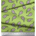 thumbnail image 2 of Soimoi Green Velvet Fabric Floral & Paisley Print Sewing Fabric Yard 58 Inch Wide, 2 of 3