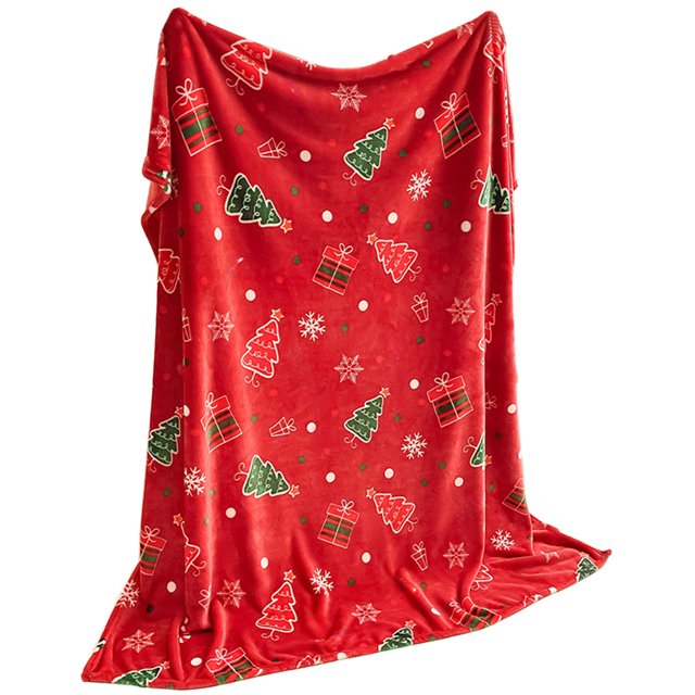RKSTN Christmas Blanket Christmas Flannel Blanket Christmas Printed Bedroom Sofa Nap Blanket Christmas Throw
