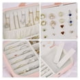 thumbnail image 3 of Dsseng Jewelry Box for Women  Double Layer Soft Travel Jewelry Organizer  Adjustable Portable Jewelry Display Box Storage Case for Necklace Earring Rings  High Capacity and Compact  Black, 3 of 9
