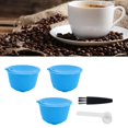 thumbnail image 4 of Coffee Capsule Cup, Reusable PP+Stainless Steel High Temperature Resistant Coffee Filter Exquisite Gift  for Home Office for  Coffee Machine Blue, 4 of 7