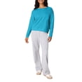 thumbnail image 4 of Hanes Womens ComfortSoft EcoSmart Crewneck Sweatshirt, M, Bold Blue Heather, M,, 4 of 4