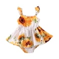 thumbnail image 1 of GDREDA Baby Items for Girls Baby Girl Clothes Sleeveless Sunflower Floral Romper Jumpsuit Cute Baby Girl Clothes White,12-18 Months, 1 of 3
