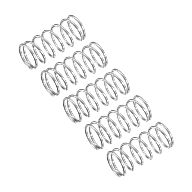 Unique Bargains Compression Spring, 5 Pack 304 Stainless Steel, 9mm OD, 0.8mm Wire, 20mm Length