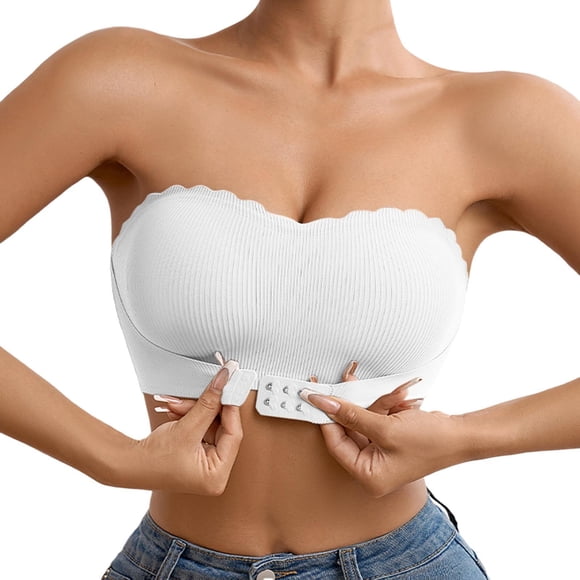 Front Closure Strapless Bra for Everyday Comfort and Leisure Activities with All-Season Versatility and Easy Wearability