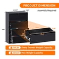 thumbnail image 4 of AOBABO Locking 4 Drawer Metal Filing Cabinet, Fully Assembled, Black, 4 of 6
