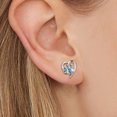 thumbnail image 4 of facefd 1 Pair Rhinestone Women Earrings Party Banquet Girls Simple Design Adorable Sweet Stud Earring Decor Jewelry Gift Pink, 4 of 9
