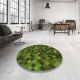 thumbnail image 4 of Ahgly Tapis d'Intérieur Lavable en Machine Carré Transitionnel Vert Lime Foncé, 4 Pieds Carré, 4 of 7