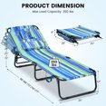 thumbnail image 3 of Costway Lot de 2 Chaises Longues de Plage avec Ouverture pour le Visage, Coussins et Dossier Réglable, 3 of 10