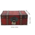 thumbnail image 3 of Large Capacity Vintage European Style Wooden Storage Box, Decorative Jewelry Chest with Lock Gray, 3 of 7
